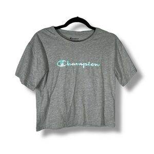 NWT Champion Gray Branded Cropped Tshirt Size Large - “Rambert”